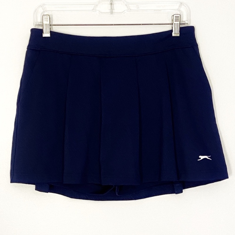 Slazenger Navy Blue Textured Golf Skort